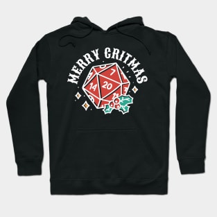 D&D Merry Critmas Christmas D20 Hoodie